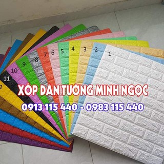 [Kho Phú Xuyên] XỐP DÁN TƯỜNG 3D GIẢ GẠCH TRANG TRí CÓ KEO DÁN SẴN 70 x 77 độ dày 3mm 4mm 5mm
