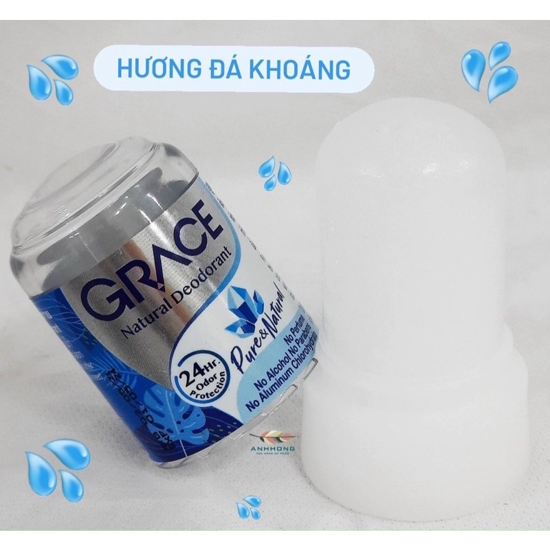Mẫu mới - Lăn khử mùi phèn chua tự nhiên Thái Lan Khử mùi hiệu quả không kích ứng 50g