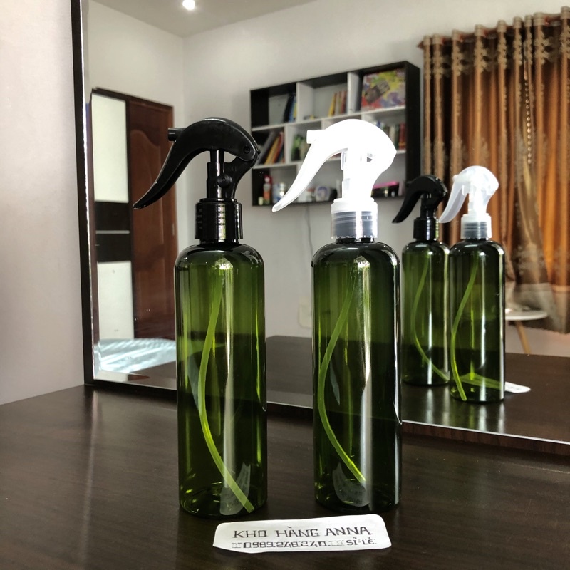 COMBO 10 Chai Bình xịt phun sương màu xanh 500ml/ 300ml/ 250ml/ 200ml/ 150ml/ 100ml- Chai bóp xịt nước sát khuẩn