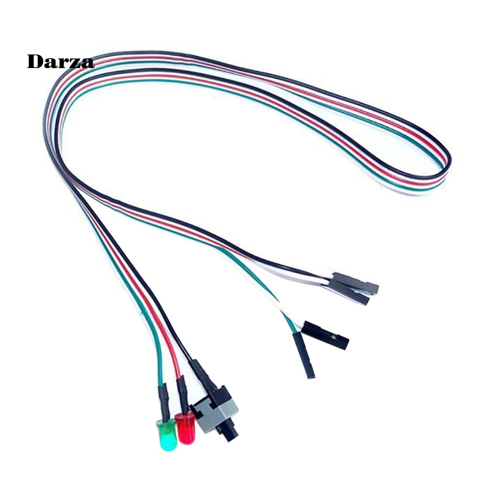 Công tắc nguồn 2 nút On/Off/Reset cỡ 50cm dành cho bảng mạch chủ ATX có đèn tiện dụng | BigBuy360 - bigbuy360.vn