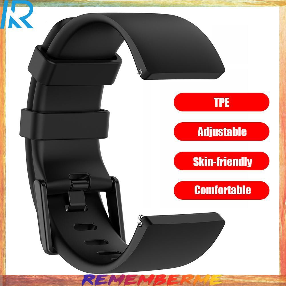 TPE Watch Band Bracelet Wrist Strap for Fitbit Versa 2/Versa/Versa Lite S