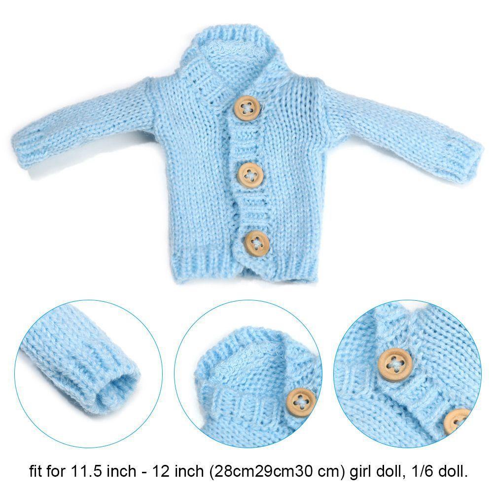 1 Set Áo Len Và Quần Jean Dài Cho Búp Bê Tỉ Lệ 1/6
