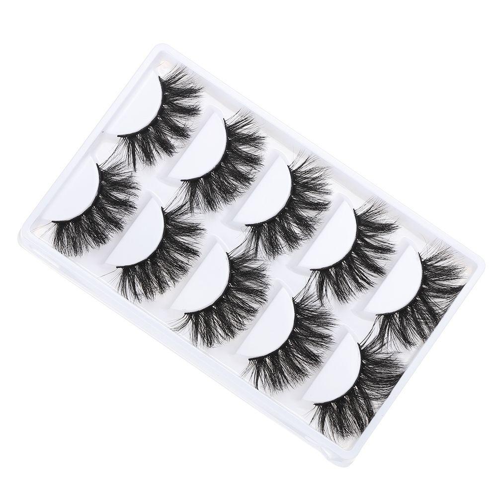 Set 5 Cặp Lông Mi Giả 4D Dài Tự Nhiên Trang Điểm Cho Nữ
