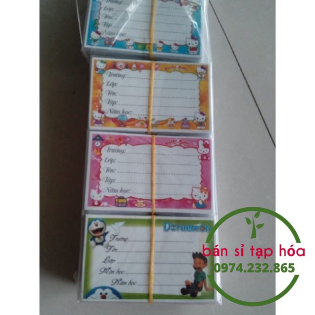 Combo 80 chiếc nhãn vở có keo dính