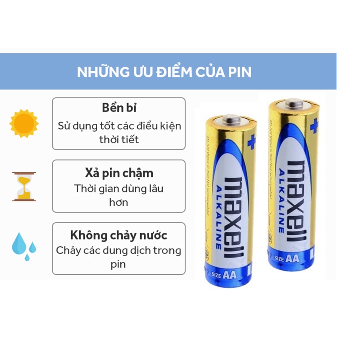 Hộp 10 vỉ pin Akaline MAXELL 2A (pin tiểu)