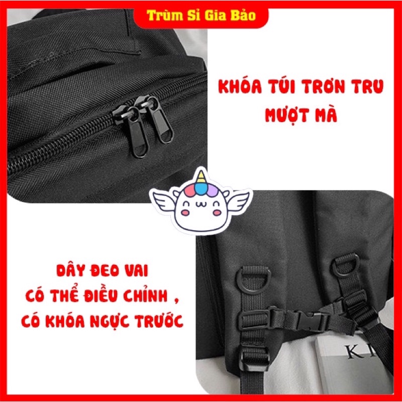 Cặp đi học nam nữ Ulzzang basic thời trang, balo túi sách laptop - du lịch phong cách Unisex cho học sinh, sinh viên.