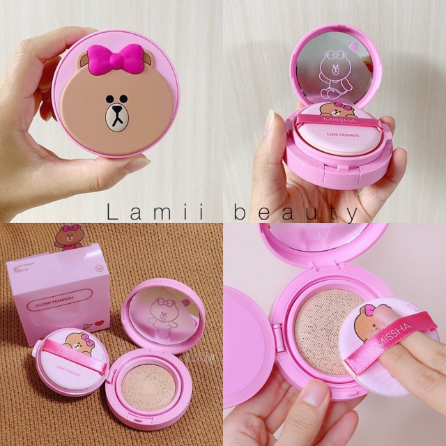 Phấn nước MISSHA LINE FRIENDS GLOW TENSION CUSHION SPF 50 PA+ | BigBuy360 - bigbuy360.vn