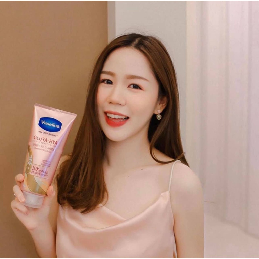 Bộ sữa dưỡng thể Vaseline Healthy Bright Gluta HYA Serum Burst Lotion 10X Thái Lan
