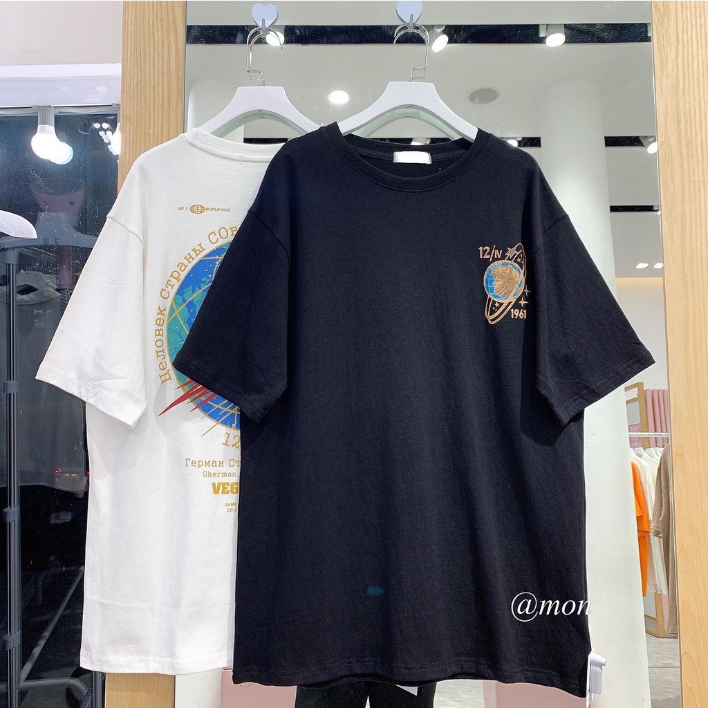 2101419 Áo phông nữ - áo phông form rộng tay lỡ hình in BOKTOK freesize chất cotton khô dày dặn