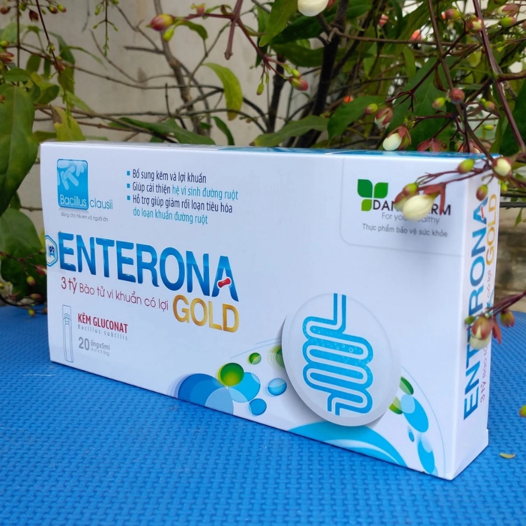 Men Enterona Gold 3 tỷ bào tử lợi khuẩn kết hợp Kẽm, giảm rối loạn tiêu hóa giúp hệ tiêu hóa khỏe mạnh