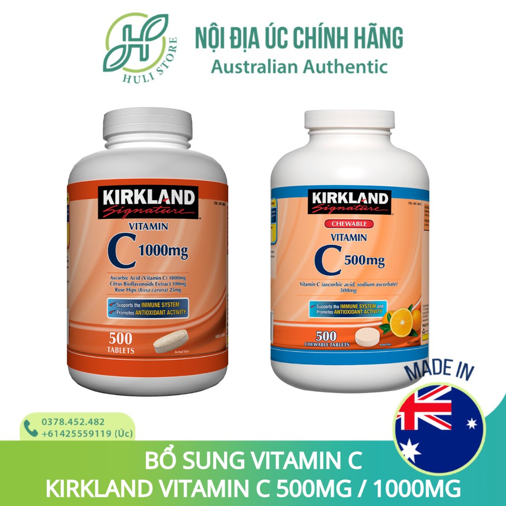 Bổ sung Vitamin C 1000mg Kiỉkland 11/23