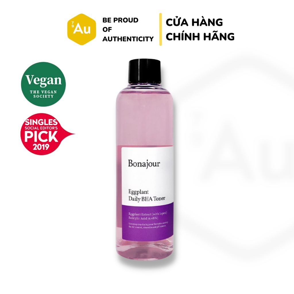 BONAJOUR | Toner BHA Hỗ Trợ Làm Sạch Da Chứa Cà Tím - Eggplant Daily BHA Toner 205mL [Hàng Chính Hãng từ Bonajour]