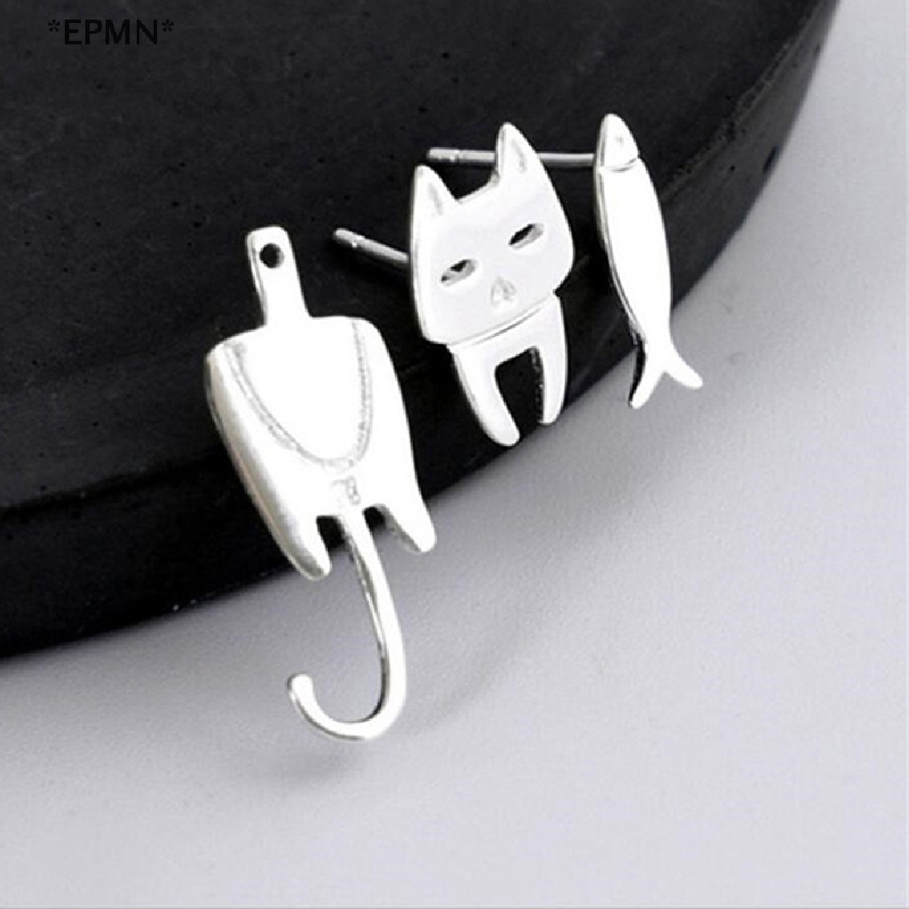 Khuyên Tai Hình Cá Chép HWETR Không Đối Xứng Đơn Giản Cá Tính Cho Nữ