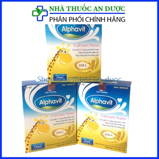 Siro Alphavit Calcium Nano d3 bổ sung canxi giúp bé cao khỏe ăn ngủ ngon hộp 20 ống x 10ml