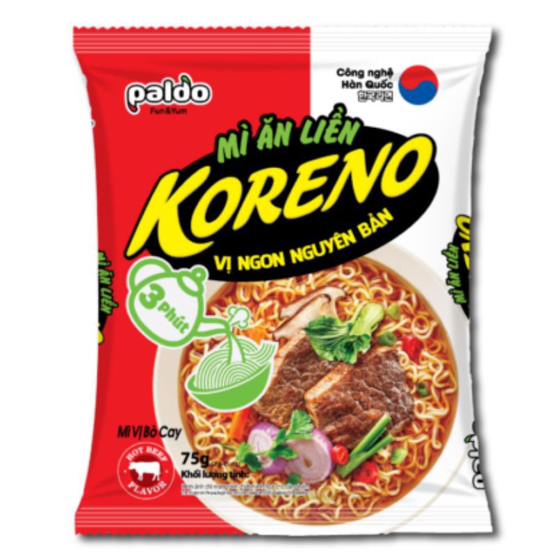Mì Koreno Vị Bò Cay 75G