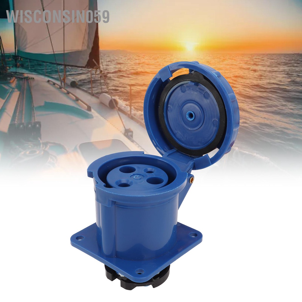 Wisconsin059 Ổ cắm công nghiệp PP Đồng thau chống nước Đầu nối điện IP67 63A 220V ‑ 380V