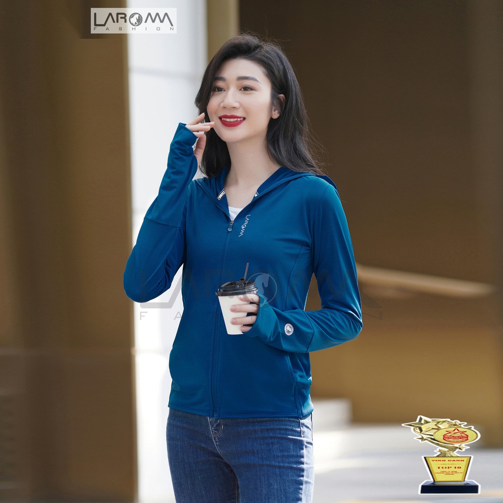 Áo chống nắng nữ cao cấp Laroma 2021 - Áo khoác chống nắng nữ Laroma dáng ngắn khử mùi, làm mát cơ thể