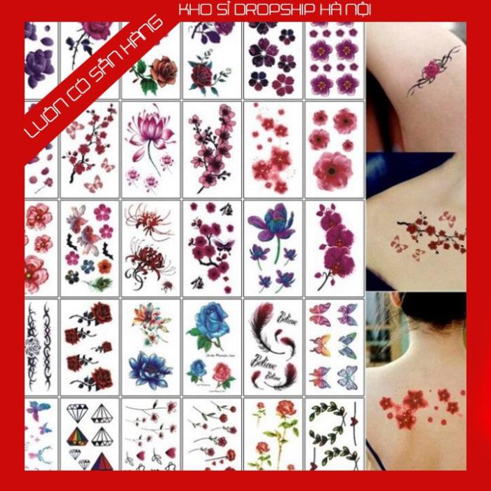 Hình xăm mini nhỏ đẹp dán chân tay lưng tạm thời cho nam nữ xinh cute tattoo nghệ thuật  KSHN