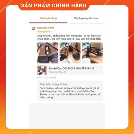 Sandal Cao Gót Phối 2 Màu 7P Mã N15
