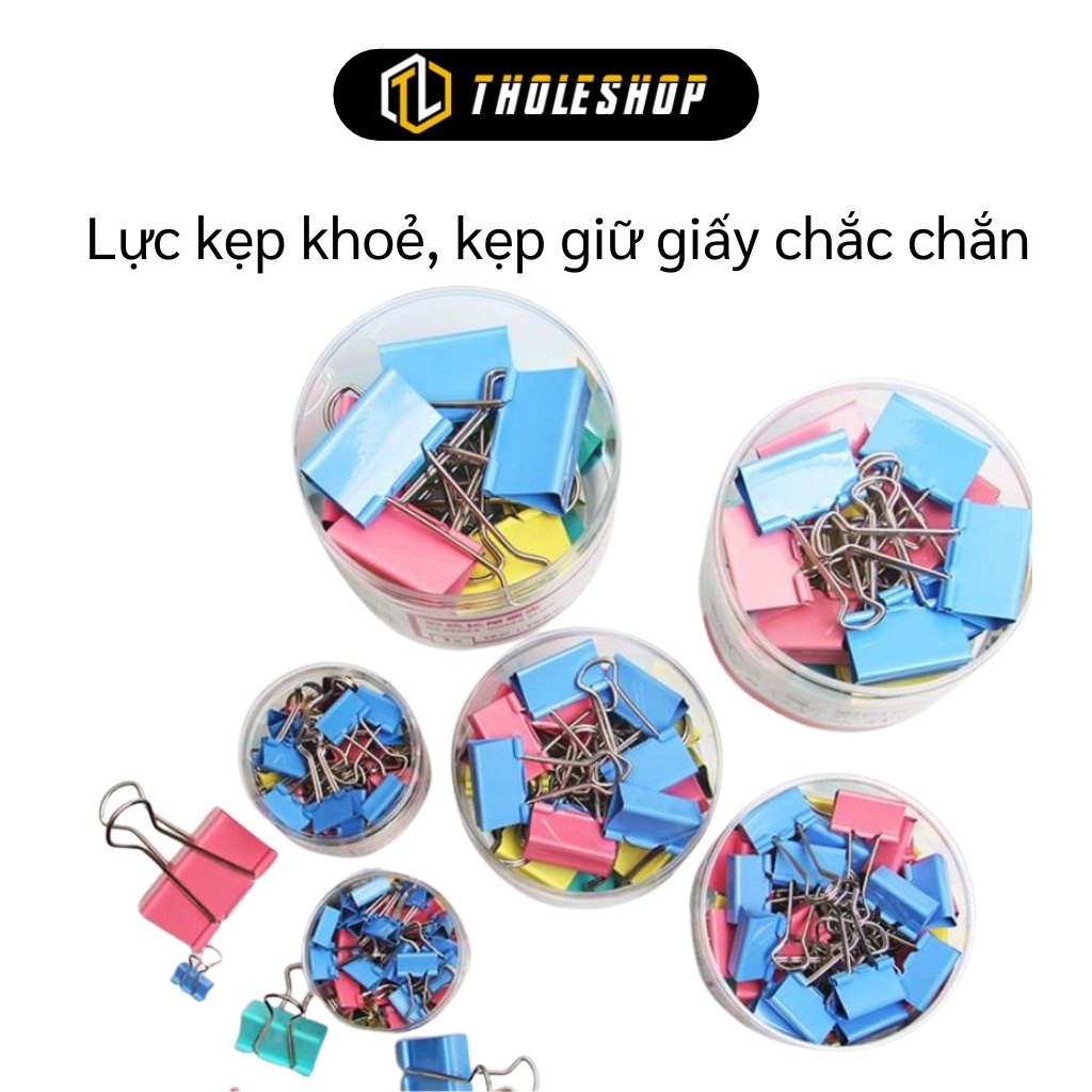 Kẹp Giấy Tài Liệu - Hộp Kẹp Bướm 32mm Giữ Giấy Ghi Chú Đồ Dùng Học Sinh, Văn Phòng 8238