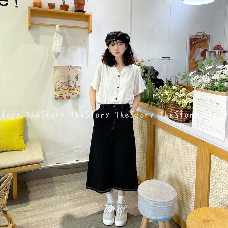 Chân váy dáng dài, viền chỉ trang trí  CV276, CV311