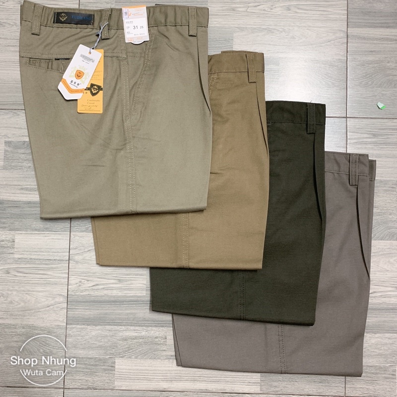 Quần ngố thô kaki nam trung niên trung tuổi