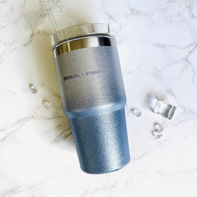 Ly giữ nhiệt Stanley x Starbucks kim tuyến Ombre xanh Dung tích 590ml 20oz