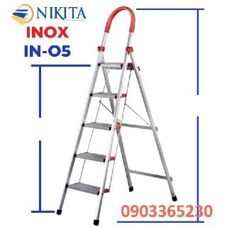 THANG GHẾ INOX 5 BẬC 1.2m NIKITA-NHẬT BẢN KN-IN05 Hàng chính hãng.