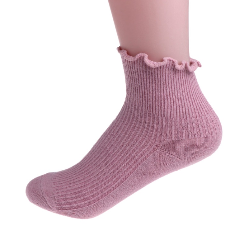 Xiangbao Vớ Cotton Dệt Kim Cổ Thấp Tới Mắt Cá Chân Giữ Ấm Đơn Giản Dễ Thương Cho Nữ