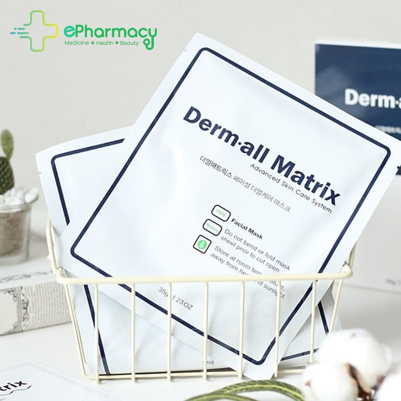 Mặt nạ Derm All Matrix - Mặt nạ Matrix dưỡng trắng, nâng cơ, cấp nước tức thời - Hàng Chính Hãng