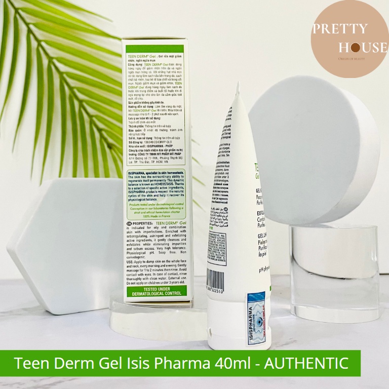 Sữa rửa mặt, giảm nhờn, ngừa mụn TEEN DERM GEL ISIS PHARMA