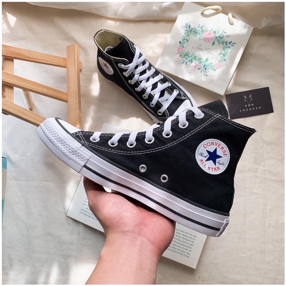 Giầy Sneaker Converse Cổ Cao Đen,Trắng - Giầy Thể Thao CV Nam Nữ Mới