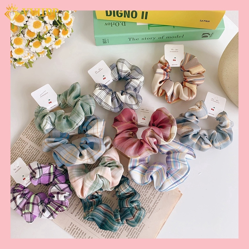 Dây Buộc Tóc MMT Họa Tiết Caro Thời Trang Hàn Quốc