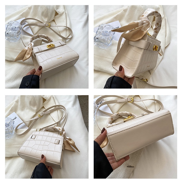 Túi xách JASMIN NOIR họa tiết da cá sấu thời trang cho nữ