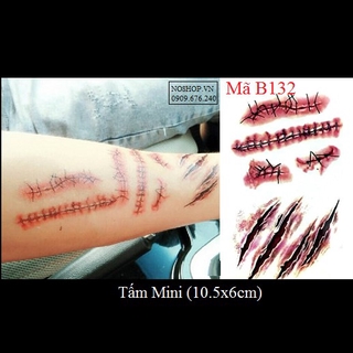 Hình xăm dán vết thương B132