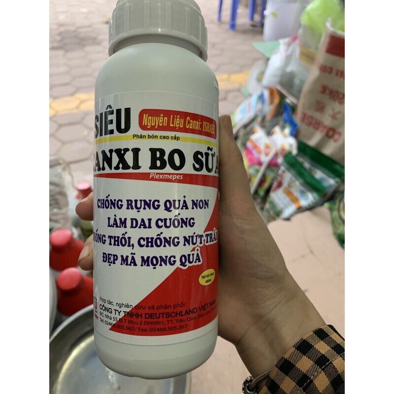 Pânbos á siêu Bo- Canxi chống rụng bông, trái non. Chai 500ml