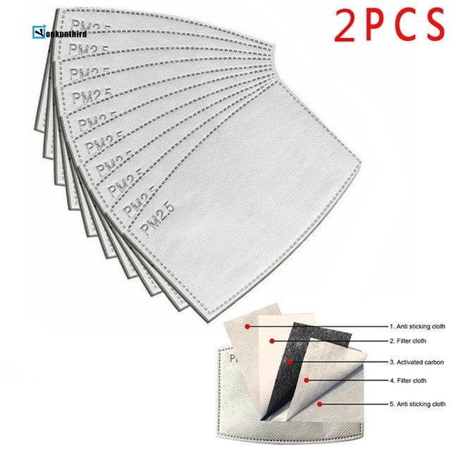 Tấm lọc lót khẩu trang than hoạt tính 4 lớp chống khói bụi PM2.5 tiện lợi