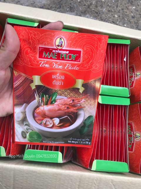 Gói gia vị lẩu Thái 50g chuẩn vị Thái Lan  - gói gia vị lẩu Thái Tom Yum nhập khẩu Thái Lan