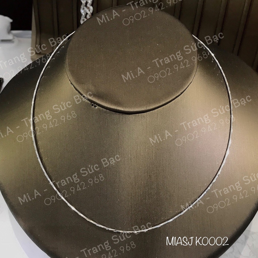 Kiềng cổ vòng cổ nữ Bạc Ý S925 miễn phí xi kim cao cấp K0002