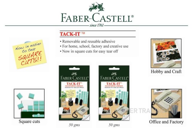 [DA ĐEN] Đất Sét Dính Tack It Faber Castell