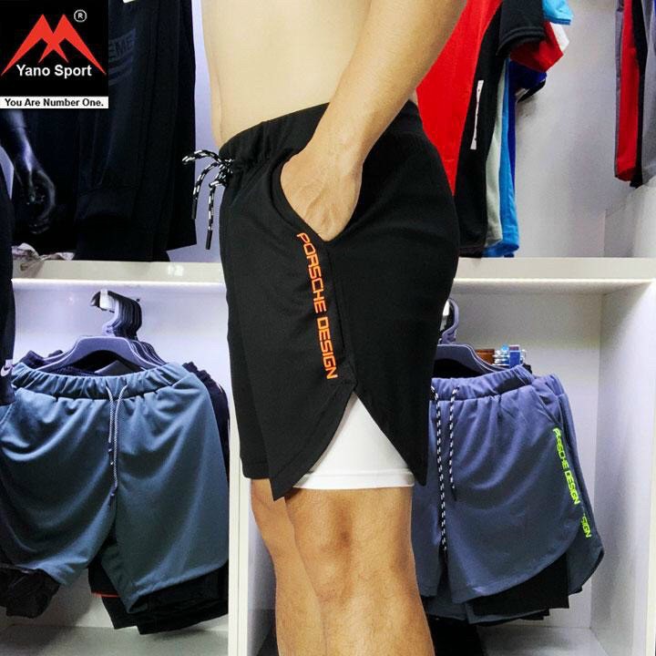 Quần gym nam 2 lớp STTK08 quần thể thao nam chạy bộ ngắn bó cao cấp đẹp giá rẻ | BigBuy360 - bigbuy360.vn