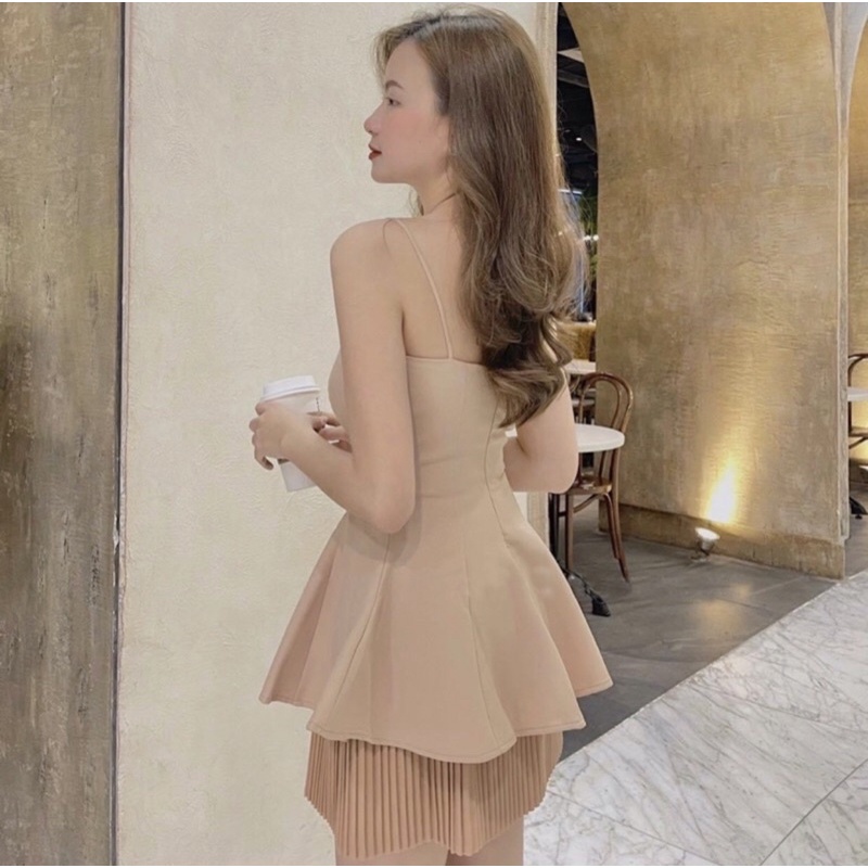 Áo peplum 2 dây hàng thiết kế form chuẩn