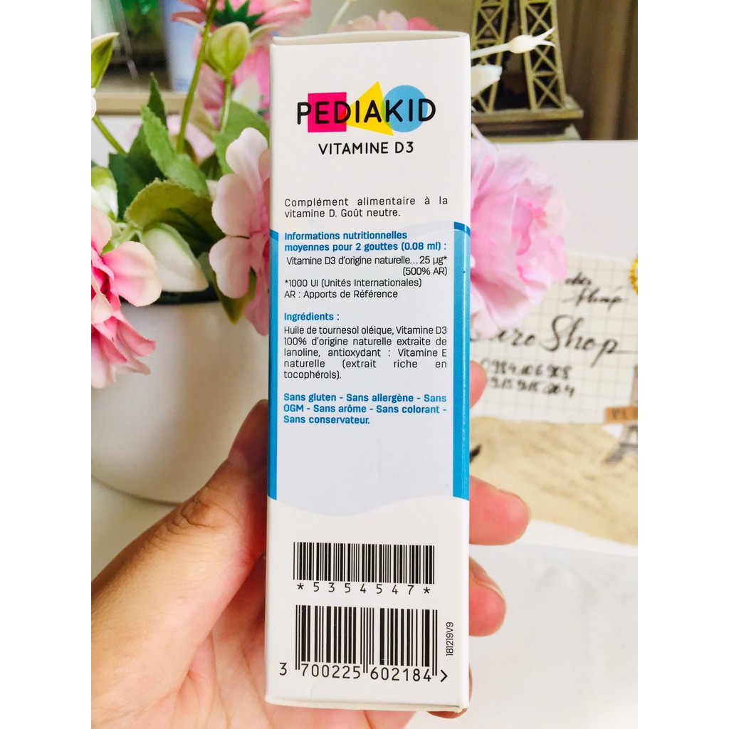 Pediakid Vitamine D3 1000UI -  20ml nội địa Pháp