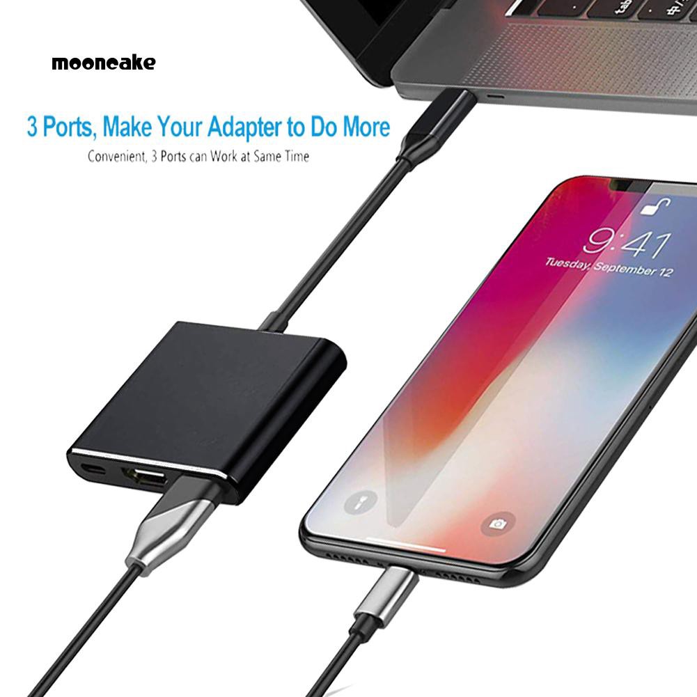 Dây Cáp Chuyển Đổi Usb 3.1 Type C Sang 4k Hdmi Usb 3.0 Cho Apple Macbook