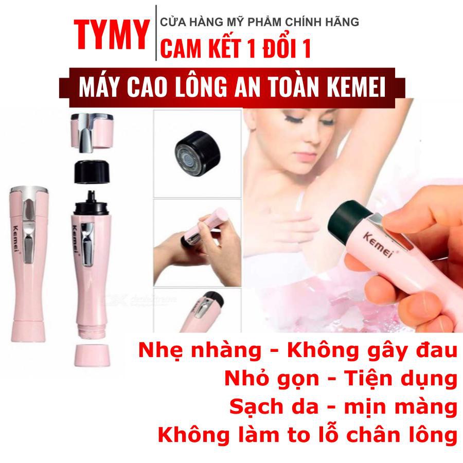 Máy Cạo Lông Kemei cao cấp + pin - tẩy nhanh tất cả các lông nách,lông tơ trên toàn cơ thể(full box , hộp)