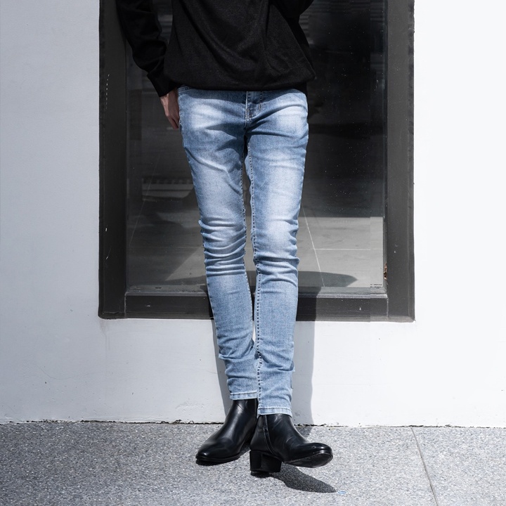 Quần jean nam xanh nhạt chất bò co giãn cao cấp ống đứng dáng ôm skinny đẹp chuẩn Hàn Quốc [5678] | BigBuy360 - bigbuy360.vn
