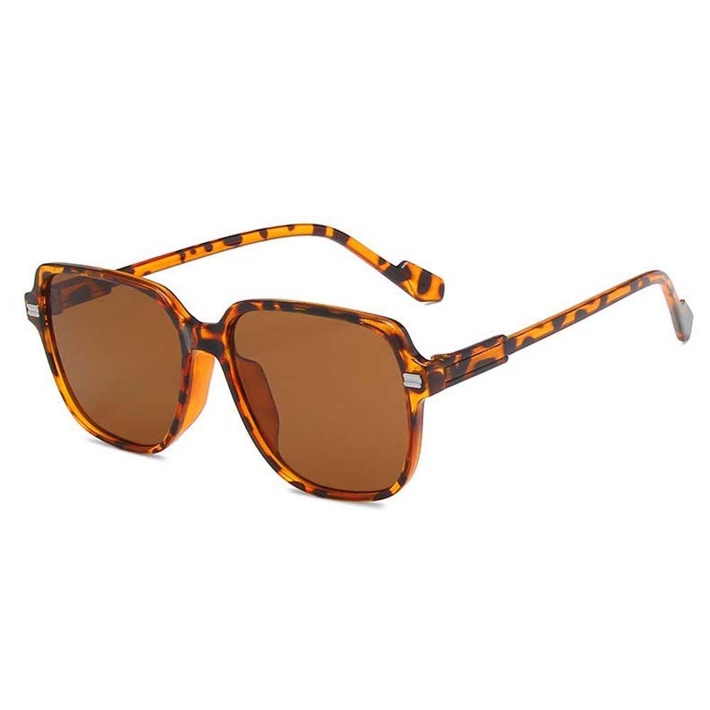 Kính Mát Gọng Vuông Lớn In Họa Tiết Da Báo Thời Trang Hàn Quốc Cho Nữ