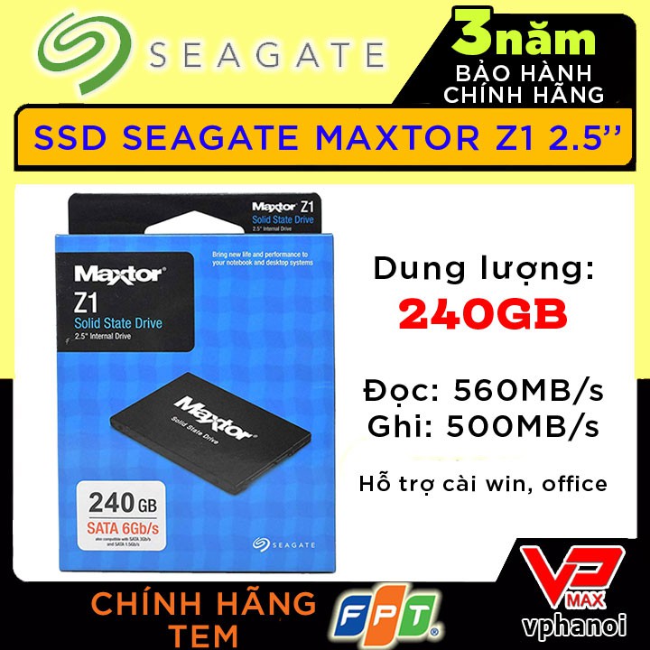 Ổ cứng Seagate 250GB 240GB bảo hành FPT