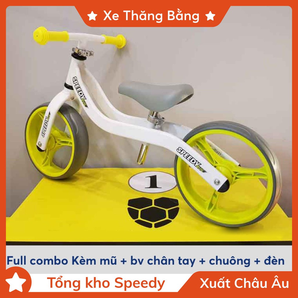 Full combo Xe thăng bằng Speedy Bug + mũ + bv chân tay + chuông + đèn - Đồ chơi vận động cao cấp cho bé