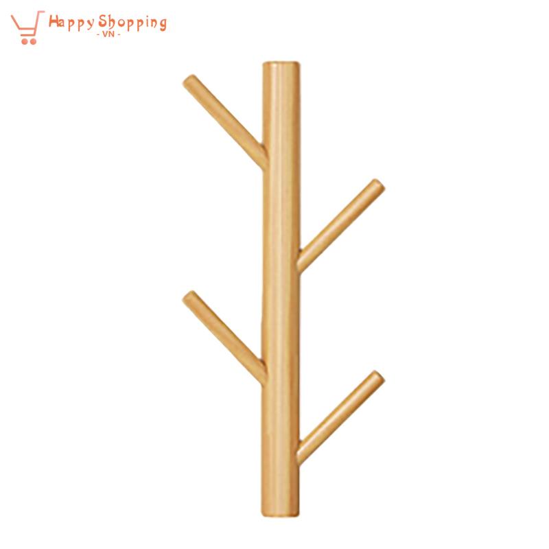 Móc Treo Áo Khoác/ Nón Bằng Gỗ Gắn Tường Trang Trí